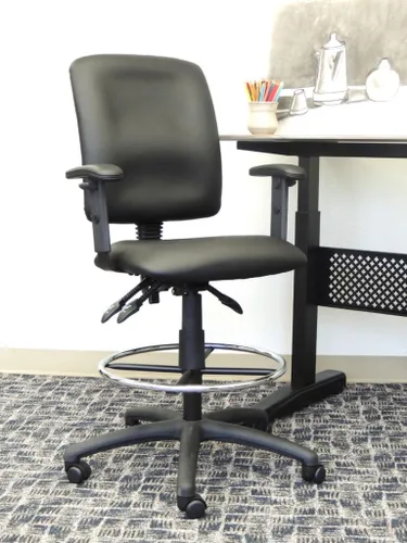 Miniatura 3 de Taburete multifunción Boss, de tela, Plástico Madera, Negro