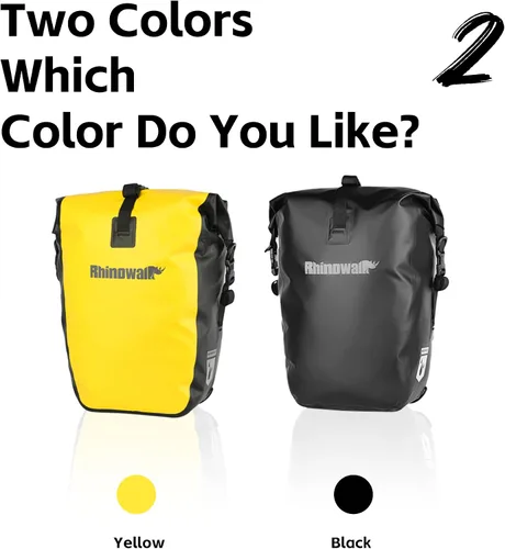 Miniatura 4 de Bolsa para Bicicleta Rhinowalk Bolsa de Alforja Impermeable para Bicicleta para Portaequipaje de Bicicleta Bolsa de Sillín de Bicicleta Bolsa