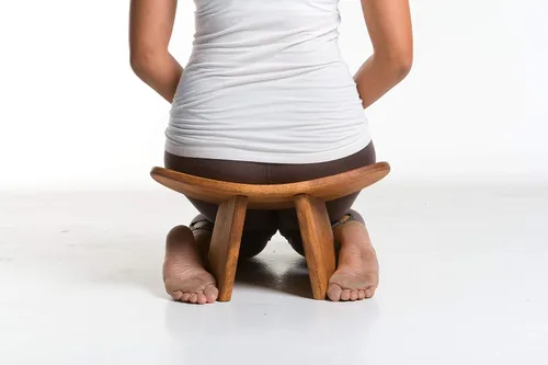 Miniatura 2 de Banco de meditación IKUKO Básico, versión premontada, madera maciza, hecho a mano local, ecológico, de madera, ergonómico, asiento Seiza, Prana Yoga