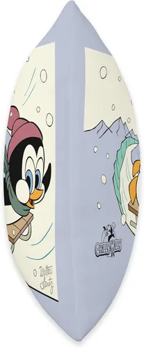 Miniatura 2 de Chilly Willy Penguin Sledding - Almohada de vacaciones, 16 x 16 pulgadas, multicolor
