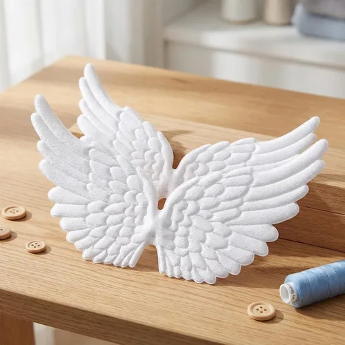 Miniatura 2 de VILLCASE 12 piezas de alas de ángel para manualidades, parches grandes de 5 pulgadas, adornos bordados blancos para primera comunión, bautismo