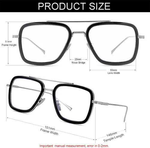 Miniatura 5 de Gafas de bloqueo de luz azul estilo Tony Stark para hombres y mujeres, gafas de juegos de computadora de Iron Man y Spider-Man Paquete de dos