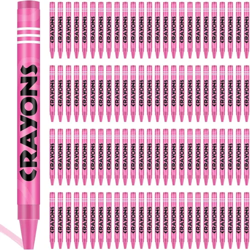 Miniatura 8 de Tenceur Juego de 100 crayones de un solo color a granel, regalos de fiesta, pasteles para adultos, profesores, pintura, aulas, grupos, fiestas, Rojo