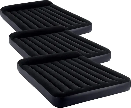 Miniatura 10 de Intex Dura-Beam Standard Pillow Top Cama de Aire Inflable Cómoda con Bomba Eléctrica Integrada y Bolsa de Transporte, Tamaño Individual, Azul