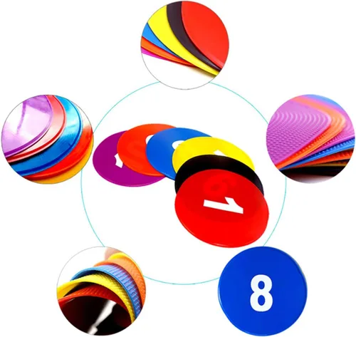 Miniatura 2 de Haploon - Juego de 10 puntos de poliéster antideslizantes de 9 pulgadas para entrenamiento de ejercicios, fútbol, fútbol, baloncesto, juego de pies