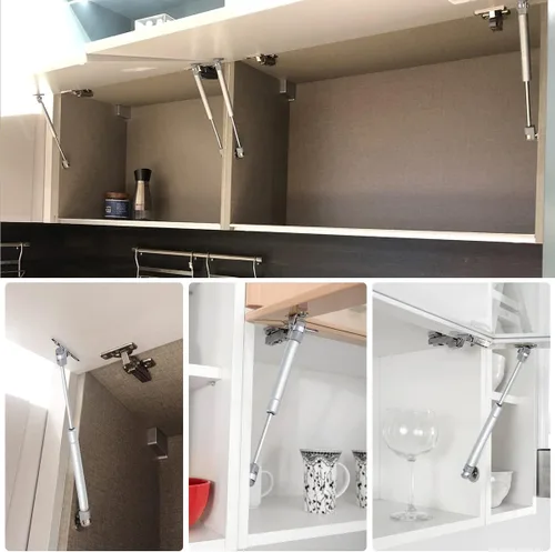 Miniatura 7 de Soporte de gas de 20N/4.4 libras de 6 pulgadas de largo, bisagra de gabinete de seguridad, amortiguador de gas, soporte de cubierta inferior