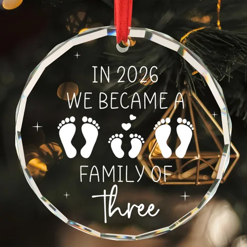 Miniatura 7 de Regalos para bebés recién nacidos para parejas en 2026 We Became a Family of Four Baby's First Christmas Ornament First Time Parents Mom Dad Gifts