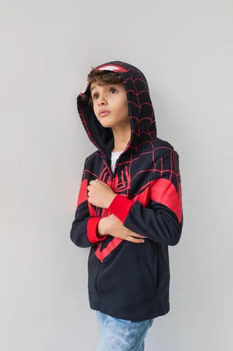 Miniatura 3 de Marvel Spider-Man Spider-Verse Venom - Sudadera con capucha y cremallera para niños pequeños y grandes