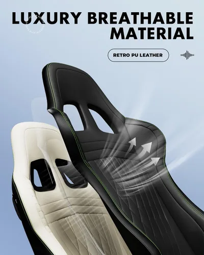 Miniatura 6 de GTPLAYER Silla de juegos para adultos, sillas ergonómicas de videojuegos con altavoces, reposapiés y reposabrazos de conexión, silla reclinable
