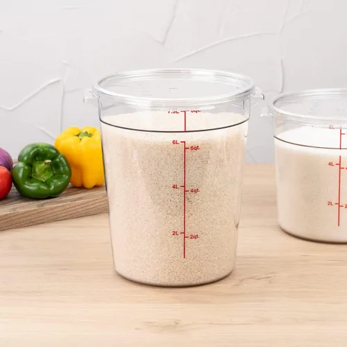 Miniatura 6 de Restaurantware Met Lux - Contenedor de almacenamiento de alimentos de 8 cuartos de galón, 1 recipiente redondo de almacenamiento comercial, tapa se