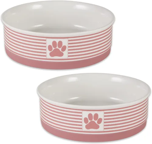 Miniatura 13 de DII Hueso seco Bol mascota de cerámica para comida & agua, con borde de silicona para antideslizante Pequeño, Mediano, Grande Perros y Gatos, L, Gris