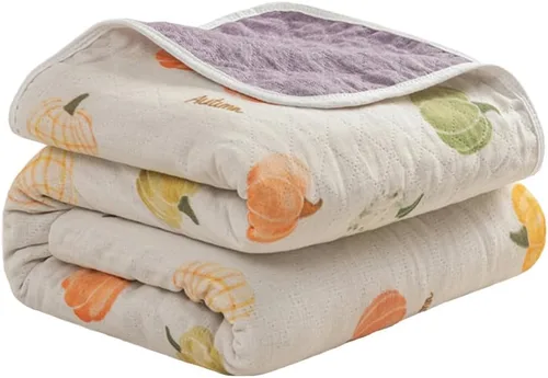 Miniatura 12 de SANACYNA - Manta de muselina de gasa de 6 capas 100% algodón, manta de girasol tamaño Queen 90 x 90 pulgadas, manta ligera suave y transpirable