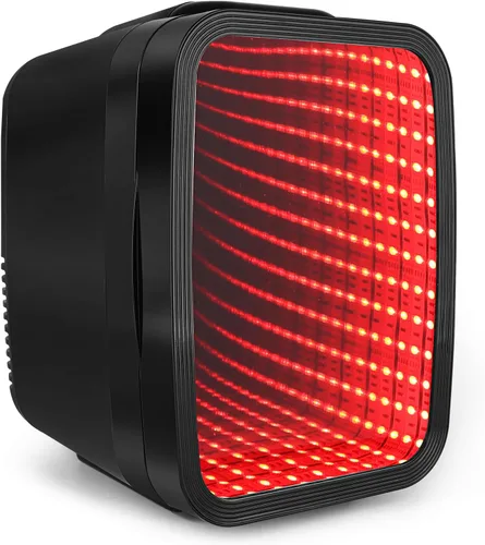 FANSEXPERT Mini nevera, refrigerador pequeño de 4 litros/6 latas con luz LED regulable, mini enfriador y calentador portátil de CA/CC, refrigerador
