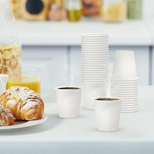 Miniatura 6 de Dealusy 200 tazas de café desechables de 3 onzas, tazas de enjuague bucal para baño, sin fugas, aptas para alimentos, mini taza de papel pequeña
