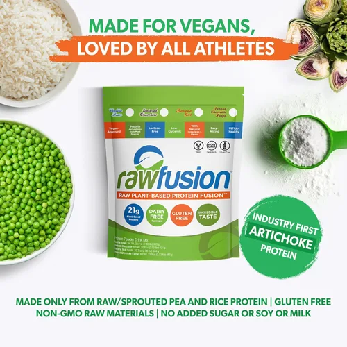 Miniatura 5 de San Nutrition rawfusion Plantas Proteínas en Polvo, natural Chocolate, 1 libra, SAN1041/100/102, 1, 1