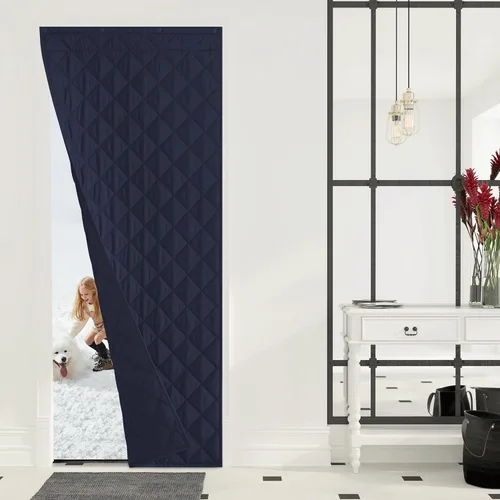 Miniatura 32 de NICETOWN Cortina de puerta con aislamiento térmico, opaca, ahorro de energía, con 3 formas de colgar, material grueso, fácil de instalar, mantiene