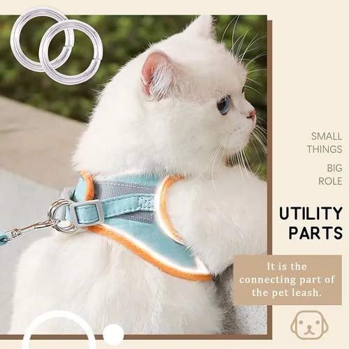 Miniatura 3 de Kit de 60 anillos de metal para cinturones, pasadores de accesorios para macramé, cinturón de campamento, correas para perro, accesorios de sable