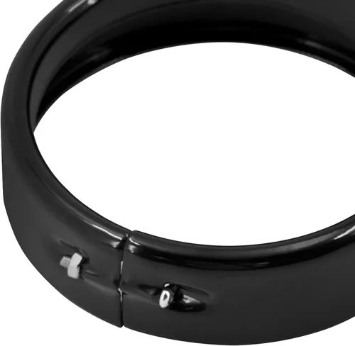 Miniatura 6 de Luz antiniebla de motocicleta de 11.4 cm con anillo de estilo visera, luz de paso auxiliar de 4 1/2", lámpara con bisel compatible con Harley Brillo