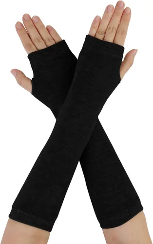 Allegra K Calentadores de brazo sin dedos unisex de moda clásica