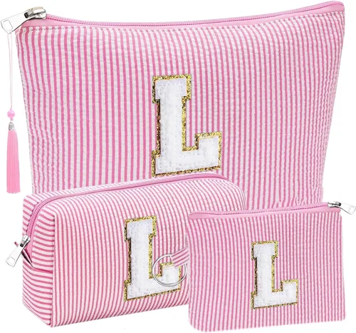 Miniatura 33 de Regalos Iniciales Bolsitas de Cosméticos de Viaje Juegos para Cartera, 3pcs Bolsitas Stoney Clover Dupes Bolsa de Maquillaje, Juego de Bolsas