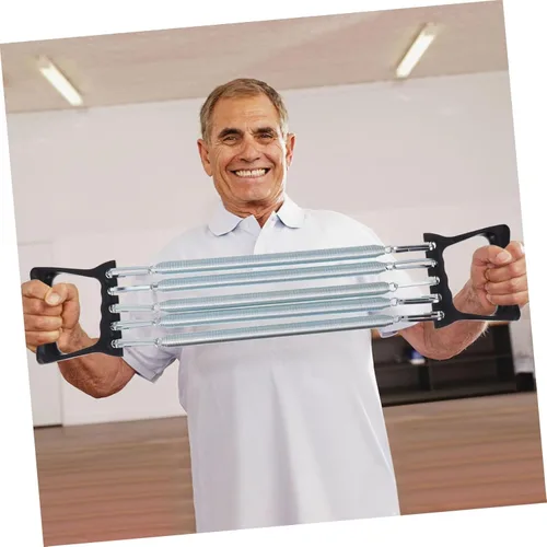 Miniatura 9 de Kisangel Expansor de pecho con 5 resortes ajustables, entrenador de resistencia para fuerza de brazos y músculos, equipo portátil de gimnasio
