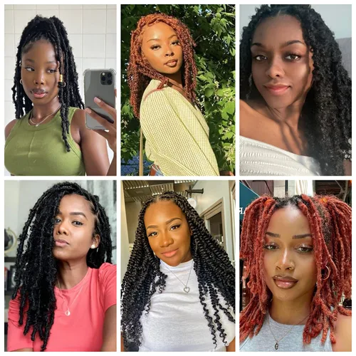 Miniatura 6 de Marley Twist - Cabello trenzado de color 2 Marley para rastas suaves, cabello de Passion Twist, cabello cubano de primavera afro Twist, trenzas