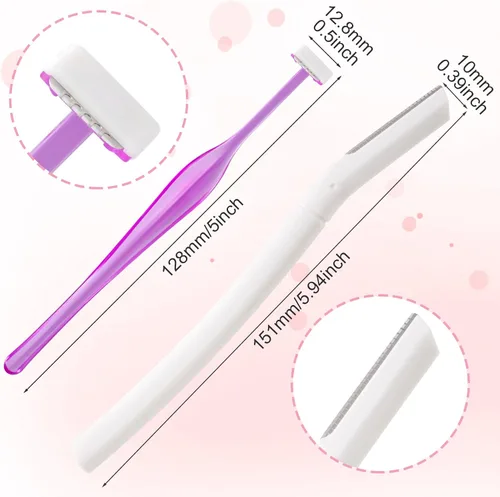 Miniatura 3 de ANCIRS Paquete de 30 maquinillas de afeitar de cejas para maquillaje de mujer, herramienta facial en forma de T para cejas de ojos, kit de recorte