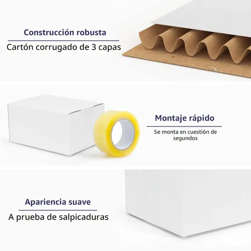 Miniatura 4 de Paquete de 40 cajas de envío pequeñas de 8x6x4 pulgadas, caja de correo de cartón corrugado blanca para envío, embalaje, negocios