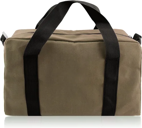 Bolsa de herramientas pequeña, bolsa organizadora de herramientas de boca ancha, bolsa de herramientas de gran capacidad para hombres, bolsa de Caqui