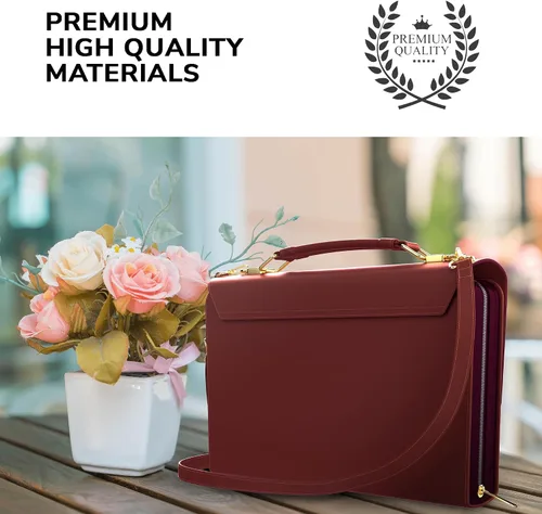 Miniatura 11 de DEHITE Funda para la Biblia para mujer, bolsa de transporte para la Biblia, ranuras para bolígrafos, bolsillo con cremallera, correa para el hombro