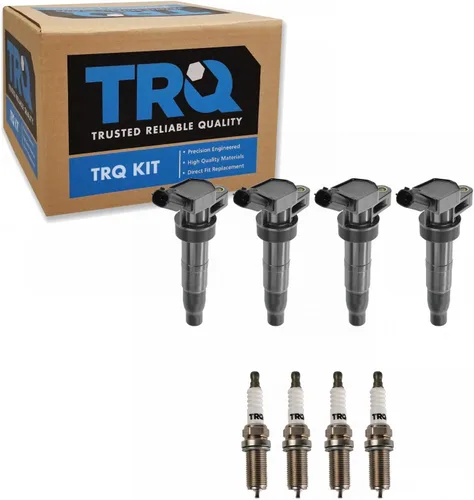Miniatura 13 de Kit de Bobina de Encendido y Bujía TRQ 8 Piezas Bujías de Iridio Compatibles con Mercedes-Benz C250 2012-2015 y SLK250 2012-2015