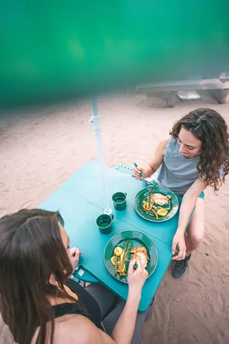 Miniatura 9 de Stansport Combo de mesa de picnic y paraguas - Verde
