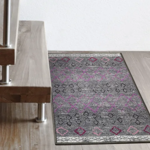 Miniatura 29 de Antep Rugs - Alfombras antideslizantes de 2 x 7 pies (antideslizante) con parte trasera de goma, de estilo antiguo, bohemio, marroquí y con pelo Azul
