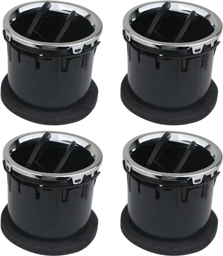 Miniatura 2 de TQPONLY Rejilla de ventilación del conducto de aire del calentador de AC del tablero (cromo y negro) Compatible con Ford F150 2004-2008/Lincoln Mark