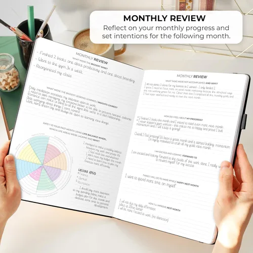 Miniatura 5 de Clever Fox Planificador PRO Schedule – Planificador de vida semanal y mensual sin fecha con franjas horarias, libro de citas y organizador diario