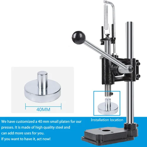 Miniatura 5 de SKMZ Perforadora manual de perforación de cuero, prensas de eje de base de hierro dúctil para piezas de bricolaje, perforación, corte, formación