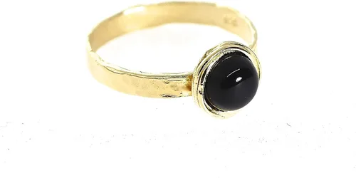 Miniatura 59 de Anillo de oro de piedras preciosas, anillo de piedra chapada en oro de 14 quilates, anillo de piedra apilable, anillo de oro de piedra pequeña