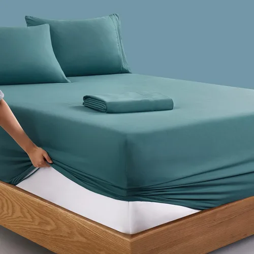 Miniatura 5 de Manyshofu Sábanas de bolsillo extra profundo tamaño King – Sábanas y fundas de almohada de lujo de 1800 hilos – Juego de cama de microfibra