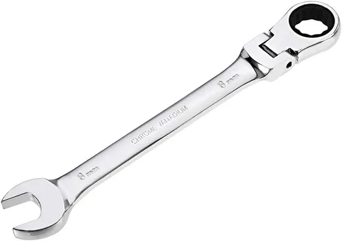 Miniatura 20 de uxcell Llave combinada de trinquete de cabeza flexible de 0.787 in métrica 72 dientes 12 puntos trinquete caja terminada herramientas de llave