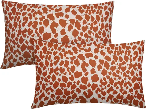 Miniatura 31 de Juego de 2 fundas de almohada de 16 x 16 pulgadas con estampado de leopardo, diseño de leopardo, con cremallera, decoración del hogar para sofá