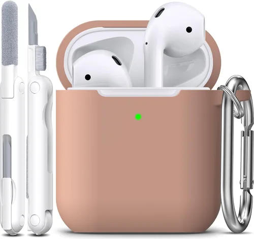 Miniatura 30 de Funda para AirPods con llavero, protección completa, de silicona, accesorios para AirPods, funda para hombres, mujeres y adolescentes, con estuche