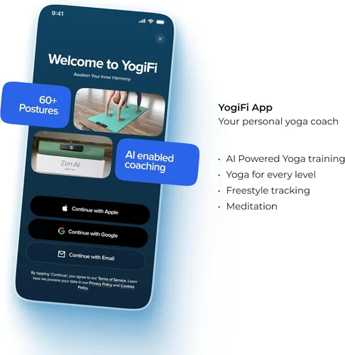 Miniatura 4 de Smart Mat Gen3 - Gris Oscuro Esterillas de Yoga Inteligentes con IA para Entrenamiento en Casa Esterillas de Yoga Ligeras de 6mm Esterillas