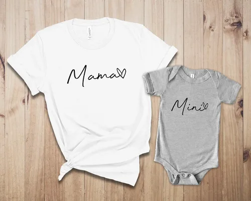 Miniatura 5 de Mommy and Me Outfits, Mama and Mini Shirts, Mom Gift, Gift for Wife 2021