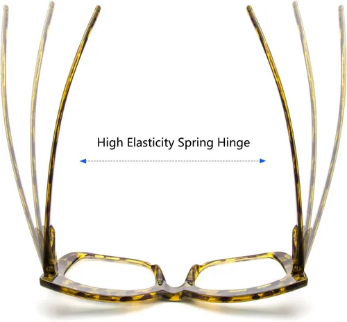 Miniatura 5 de Gafas de lectura de gran tamaño para mujer, paquete de 3 unidades, lentes retro con filtro de luz azul, gafas cuadradas con marco grande Esmalte