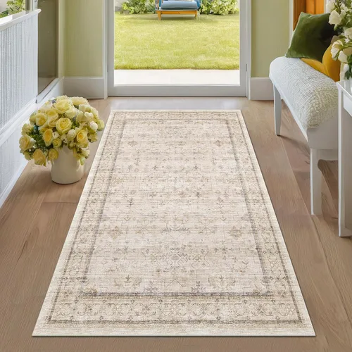 Miniatura 254 de Alfombra Boho Negra para Sala de Estar - Alfombra de Área Lavable de 10x14 Pies, Alfombras de Comedor para Debajo de la Mesa, Alfombra Suave de Pelo