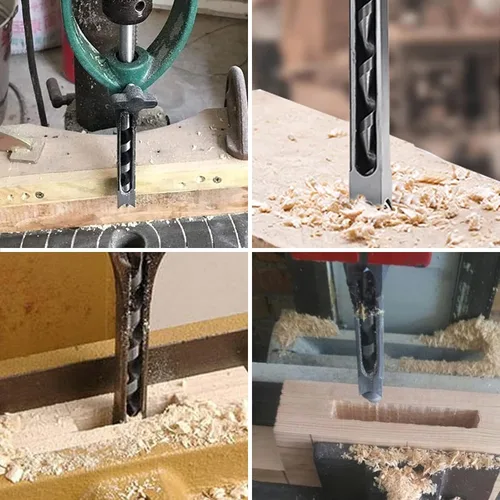 Miniatura 8 de Carpintería 3/4 pulgadas agujero cuadrado brocas de mortaja cincel conjunto, uso para construcción instalación renovación decoración industria 3/4