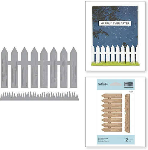 Miniatura 2 de Spellbinders S3-320 Die D-Lites Picket Fence Grabado/oblea fina