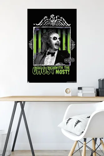Miniatura 5 de Trends International Beetlejuice - Póster de fantasma con la mayoría de la pared, 34 pulgadas de largo x 22.4 W, paquete de póster y montaje prémium