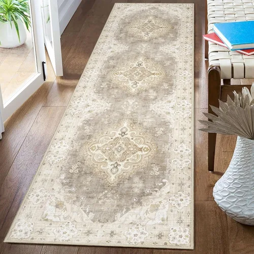 Miniatura 74 de Alfombra Verde MUJOO de 8'x10', Alfombras de Área para Sala de Estar, Alfombras Lavables, Alfombra Grande de Área, Alfombra Boho de Área de 8'x10