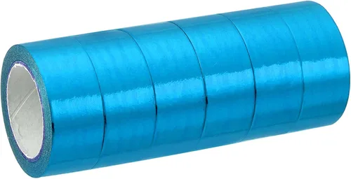 PATIKIL Cinta adhesiva metálica Washi de 0.591 in x 16.4 ft, paquete de 6 calcomanías adhesivas de papel de arte para bricolaje, manualidades, Azul